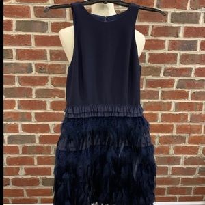 Gianni Bini Navy Feather Dress Size 2